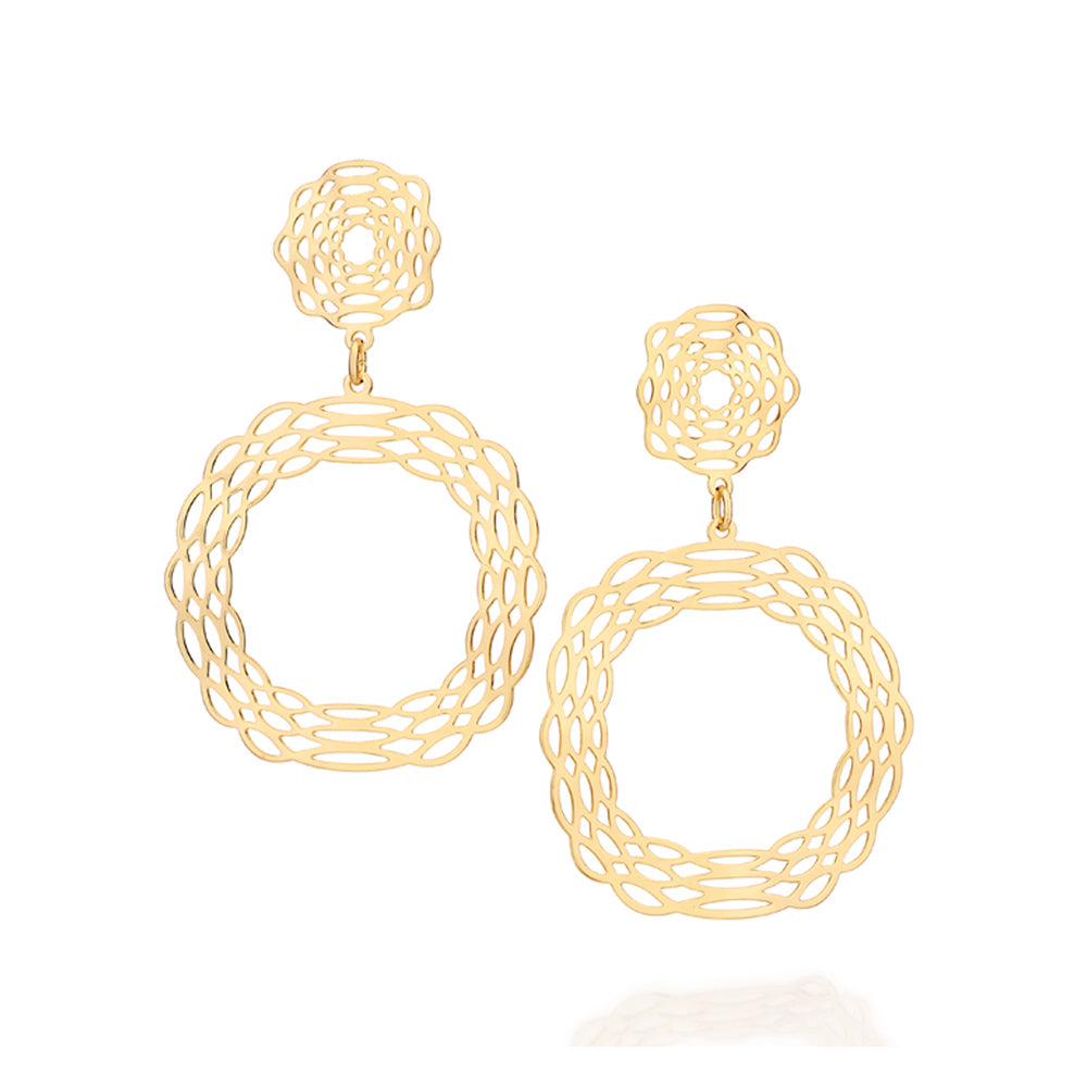 GOLD WAVES OF HISTORY MAXI EARRINGS
