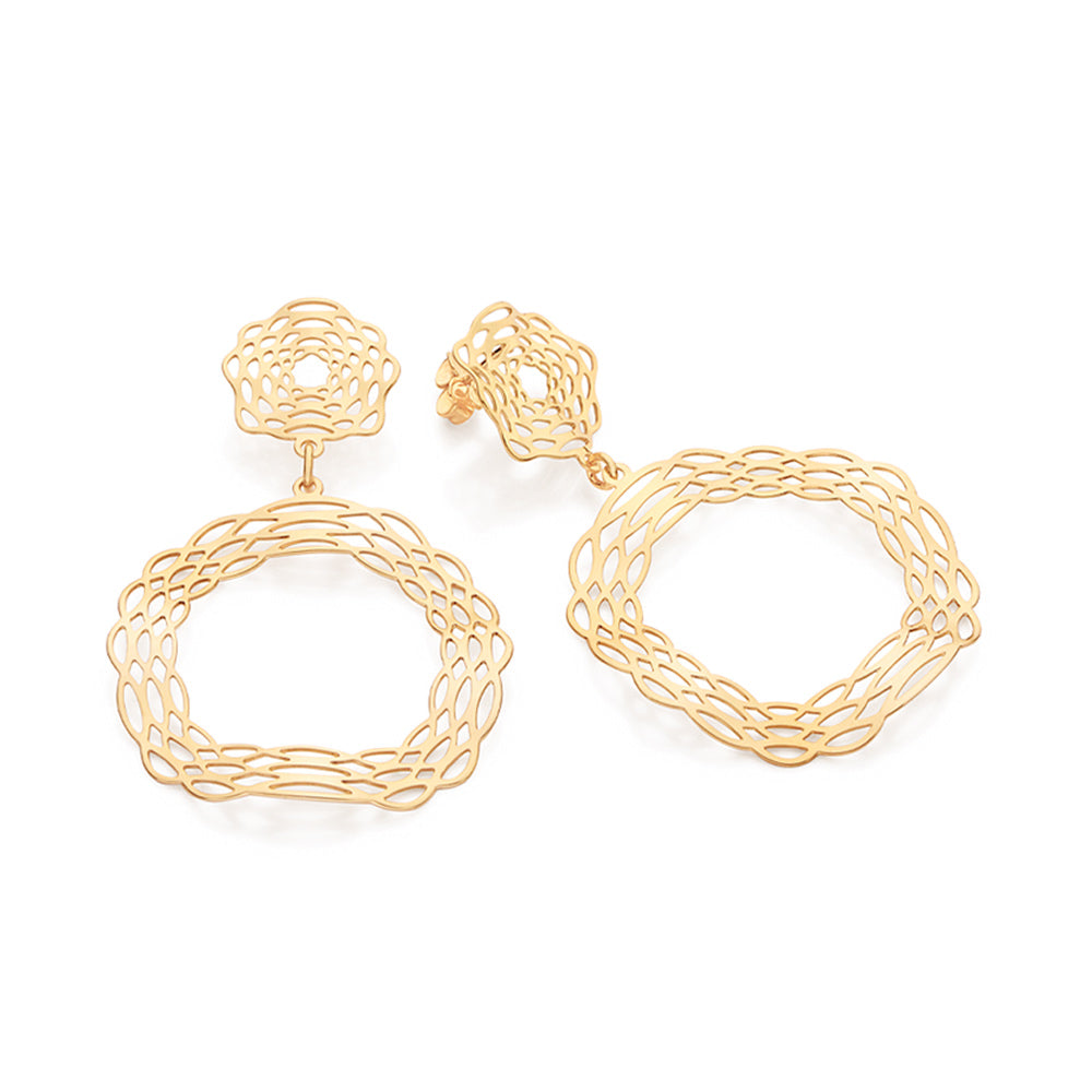 GOLD WAVES OF HISTORY MAXI EARRINGS