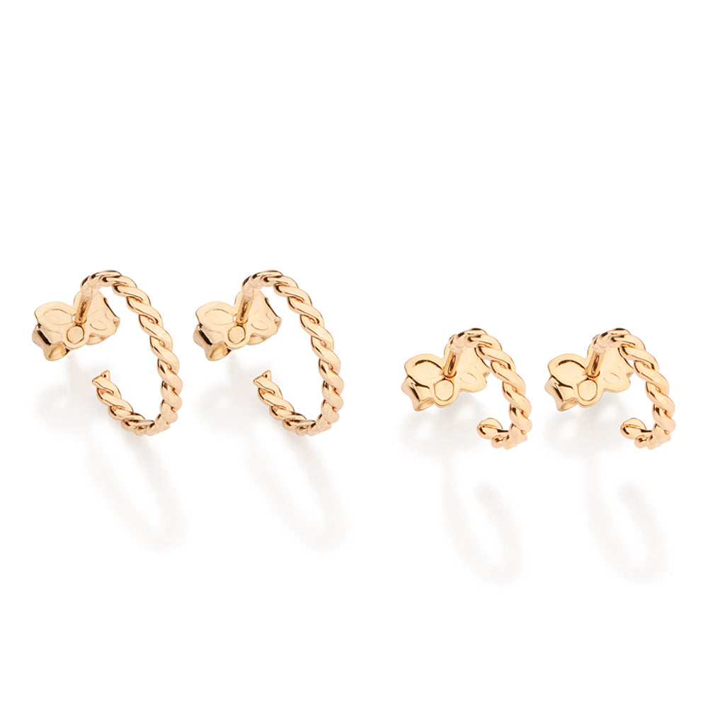 GOLD BRAIDED LEGACY HUGGIE EARRINGS KIT