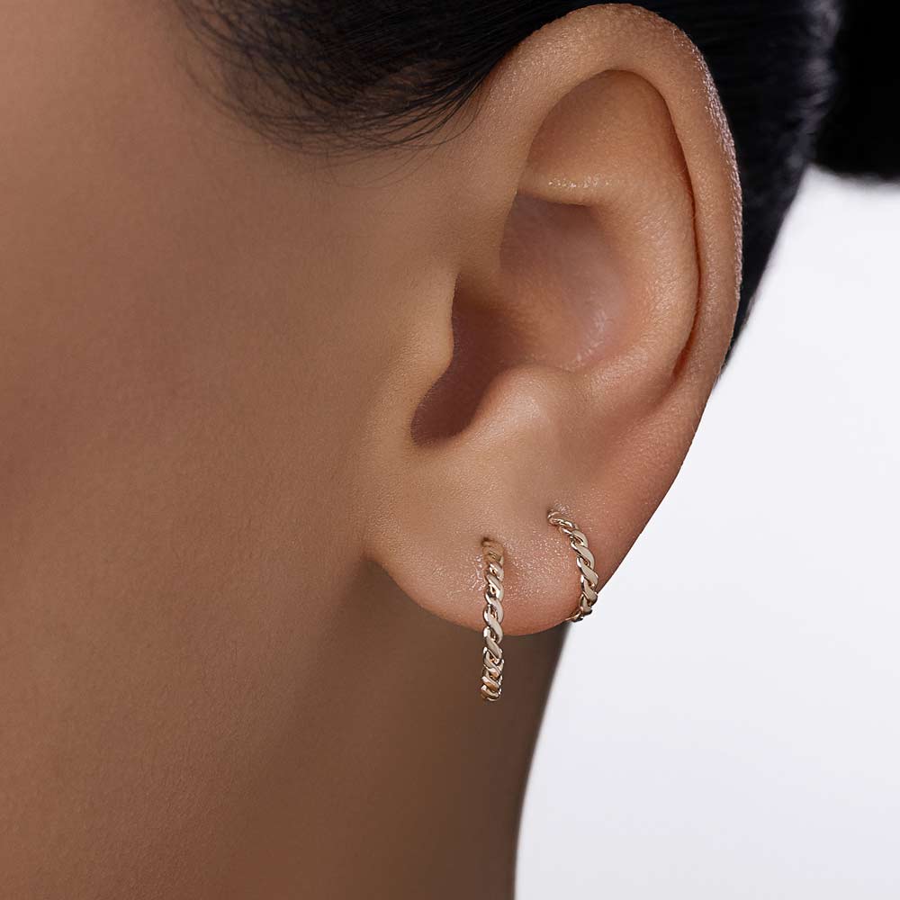GOLD BRAIDED LEGACY HUGGIE EARRINGS KIT