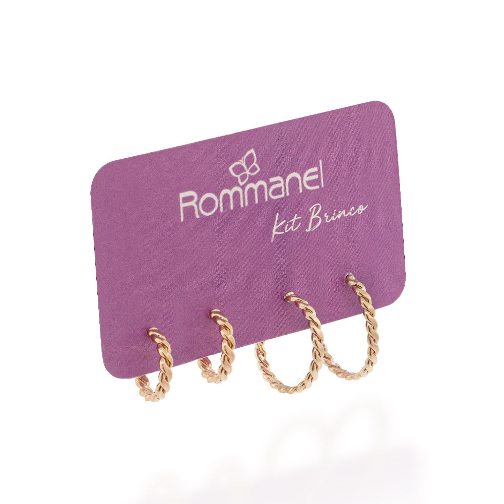 GOLD BRAIDED LEGACY HUGGIE EARRINGS KIT