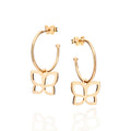 GOLD ROMMANEL BUTTERFLY HOOP EARRINGS