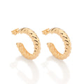 GOLD TWISTED LEGACY HOOP EARRINGS