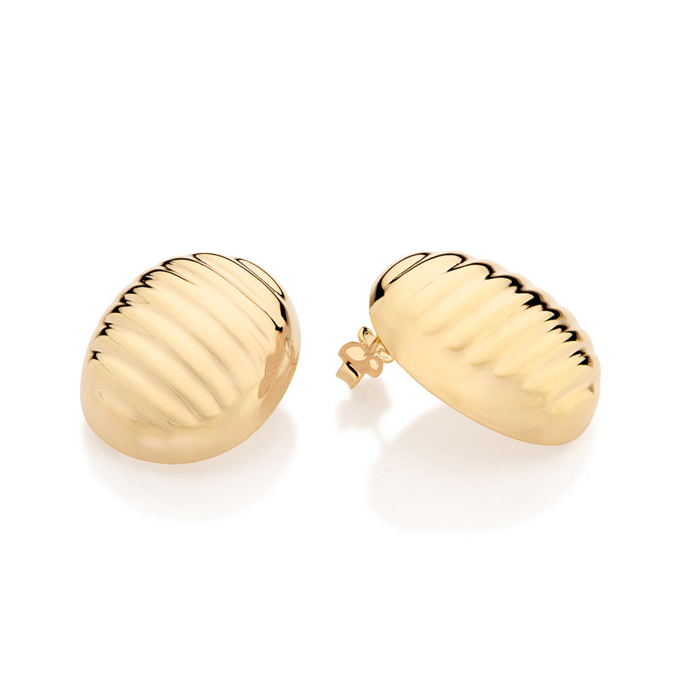 GOLD IMPERIAL OVAL MAXI EARRINGS