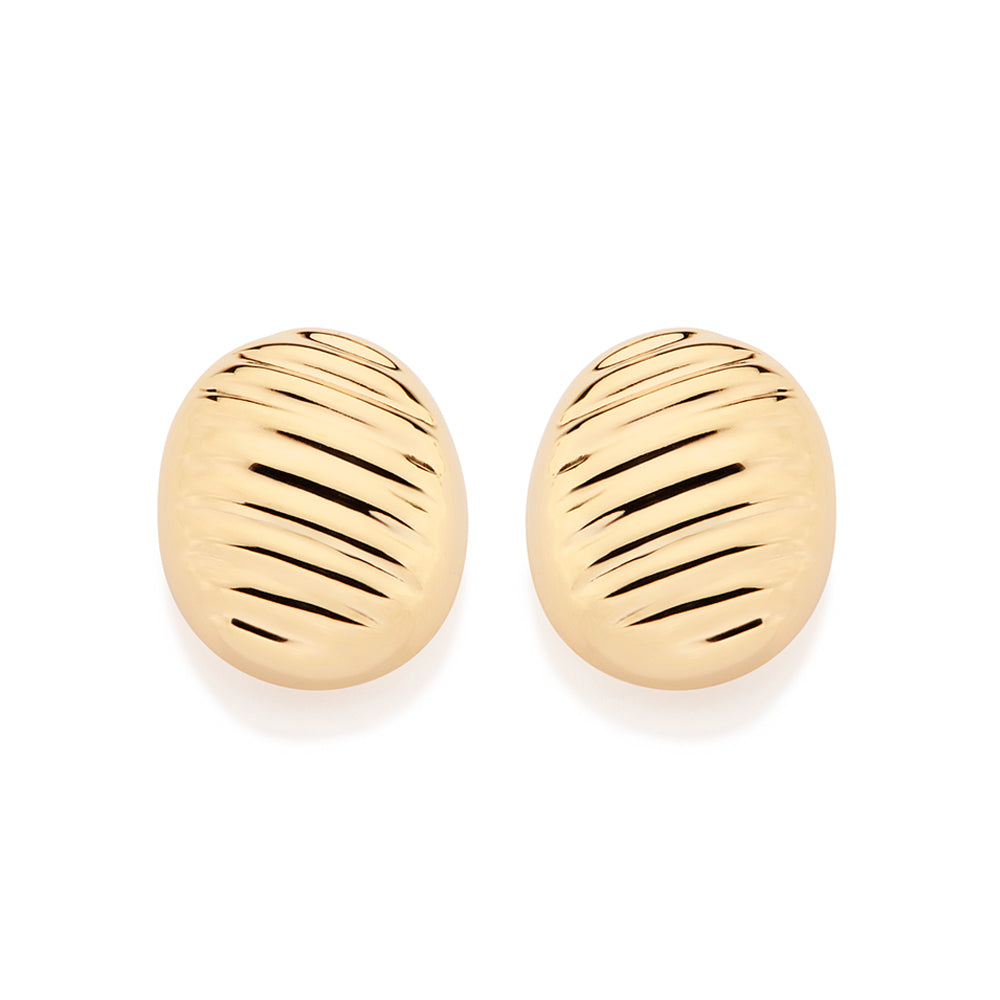 GOLD IMPERIAL OVAL MAXI EARRINGS