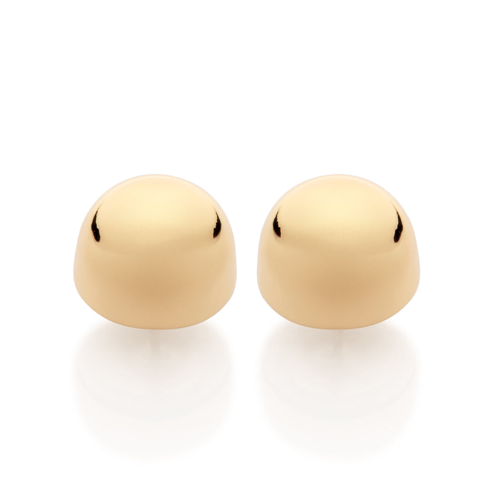 GOLD CLASSIC DOME STUD EARRINGS