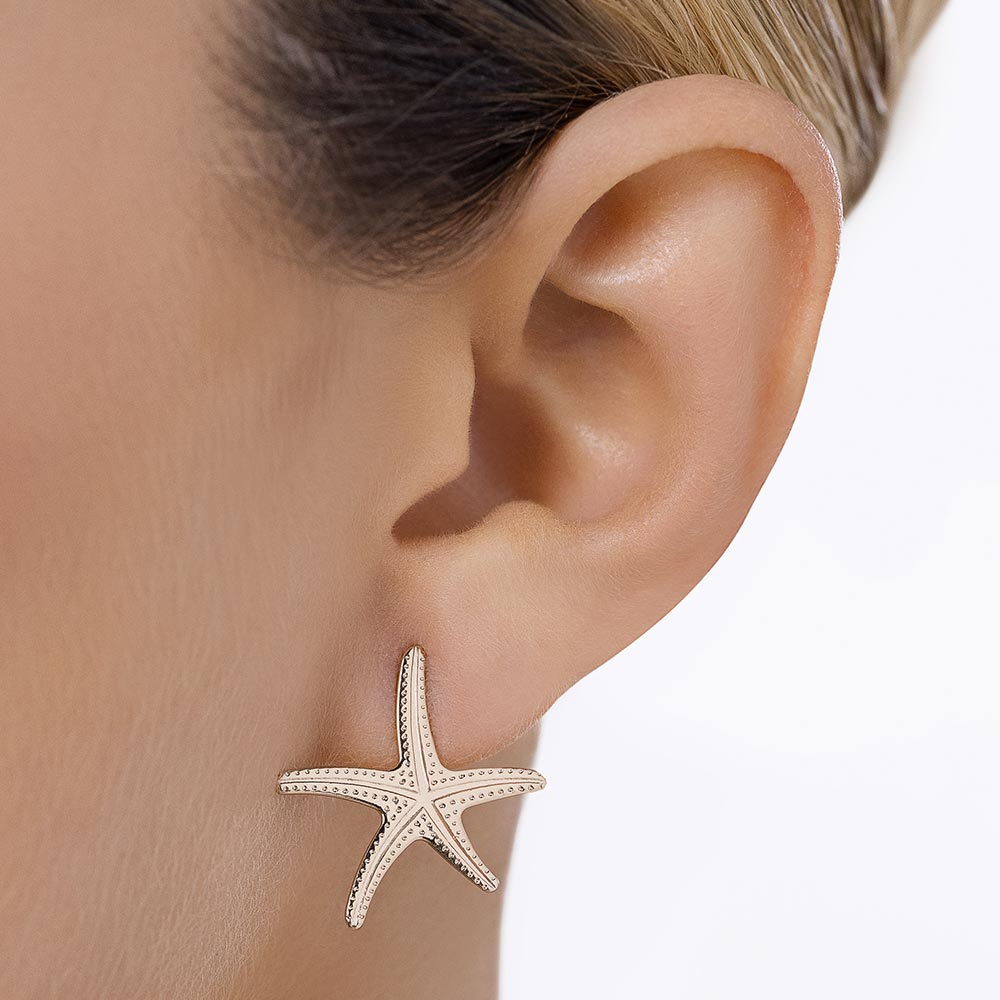 GOLD STARFISH STUD EARRINGS