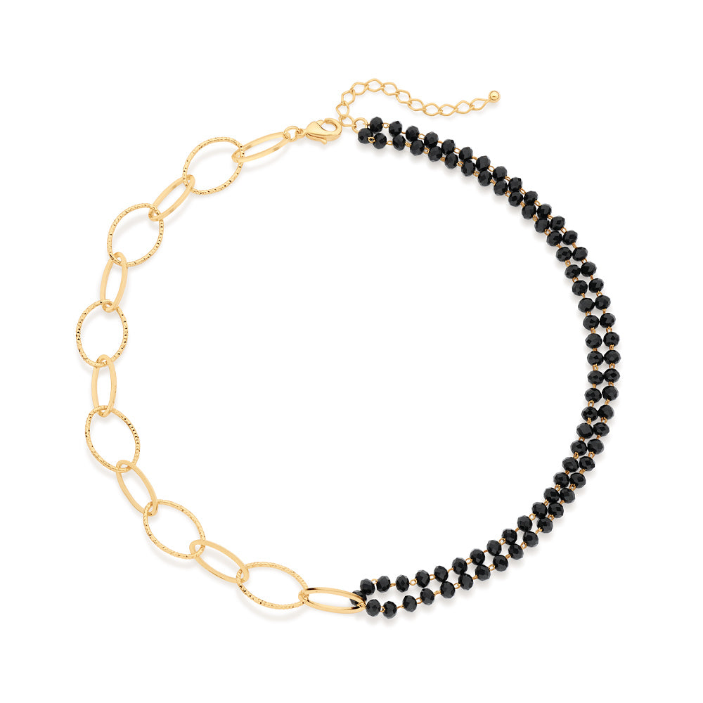 GOLD PLATED CHAIN WITH CRYSTAL