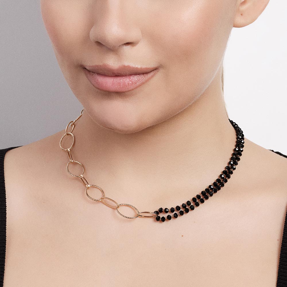 GOLD PLATED CHAIN WITH CRYSTAL