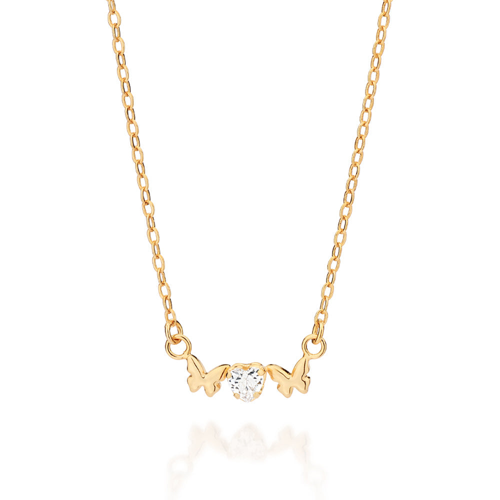 GOLD MEMORY BUTTERFLIES NECKLACE