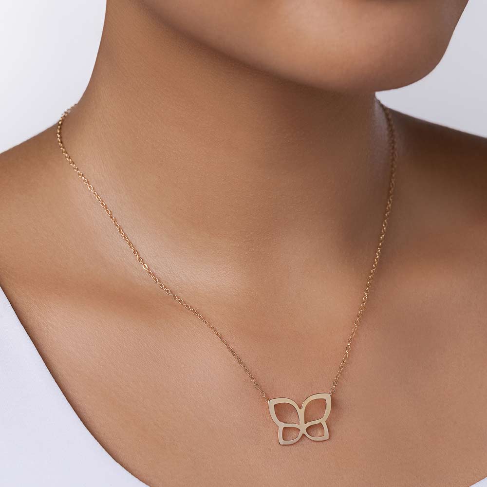 GOLD ROMMANEL BUTTERFLY MINI NECKLACE