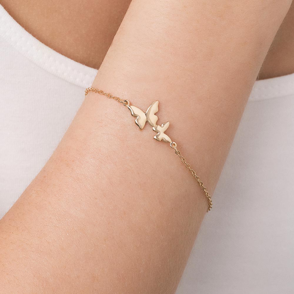 GOLD PLATED BUTTERFLY BRACELET