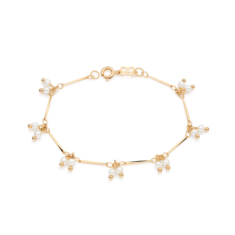 GOLD SMALL CLASSIC PEARLS BRACELET
