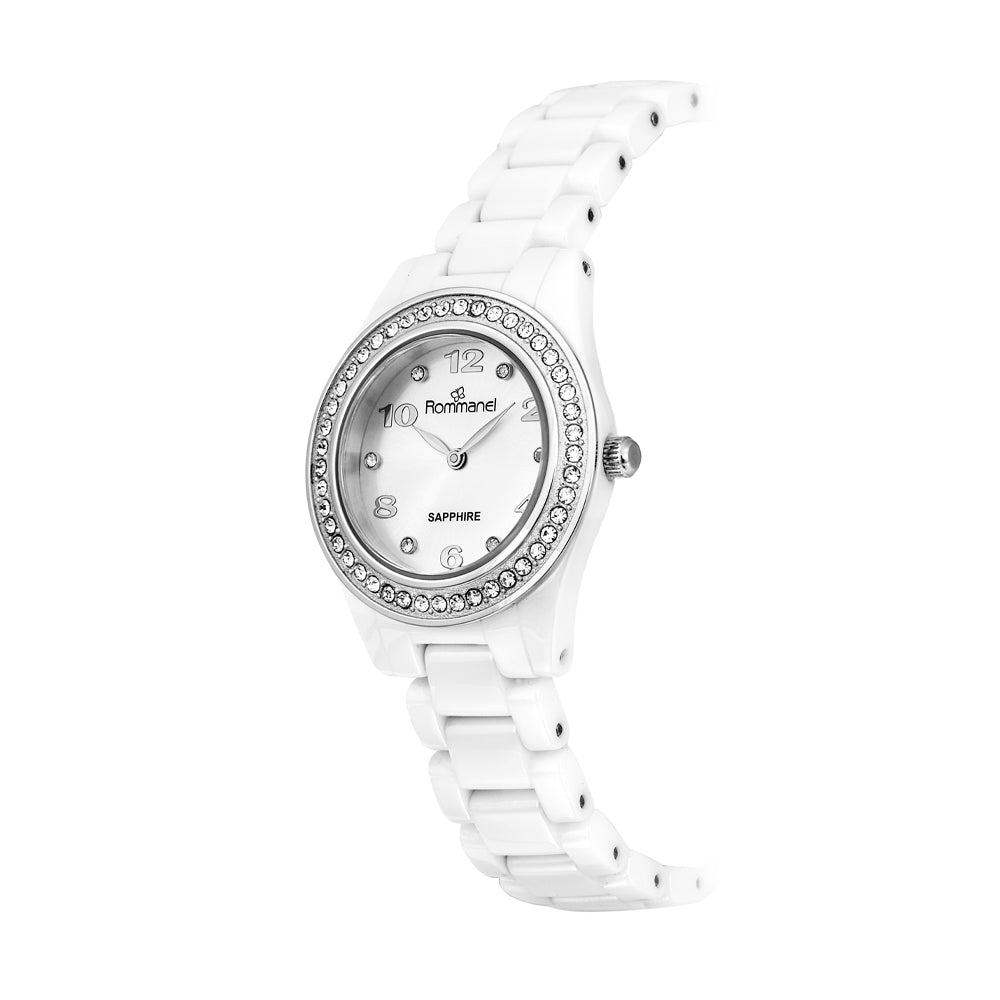 WHITE SOCIAL ANALOG WATCH