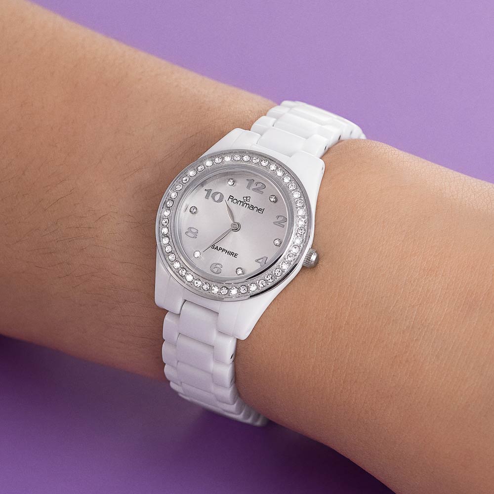 WHITE SOCIAL ANALOG WATCH