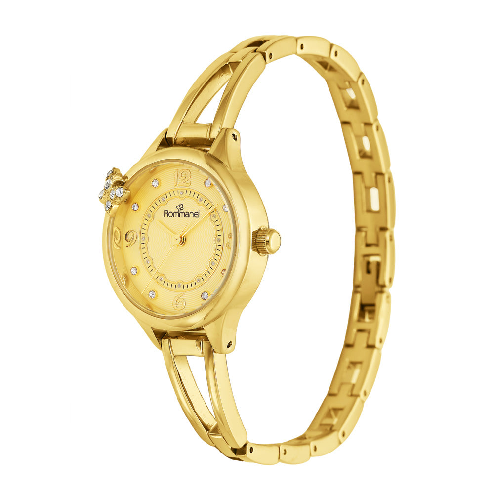 GOLD SOCIAL ANALOG WATCH
