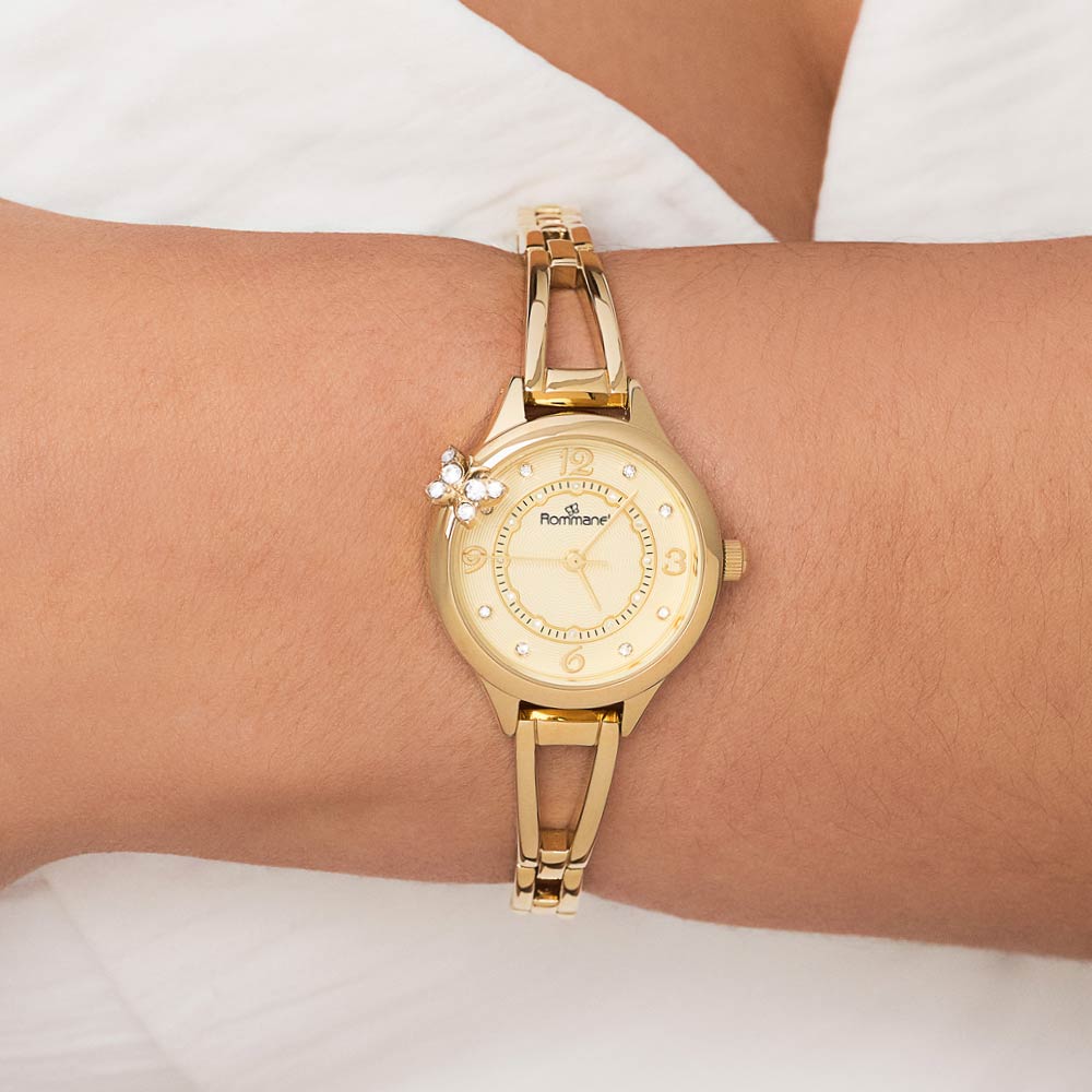 GOLD SOCIAL ANALOG WATCH