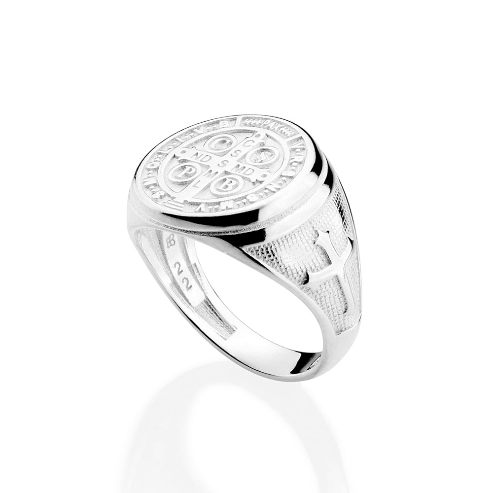 MEN’S SILVER 925 SAINT BENEDICT RING