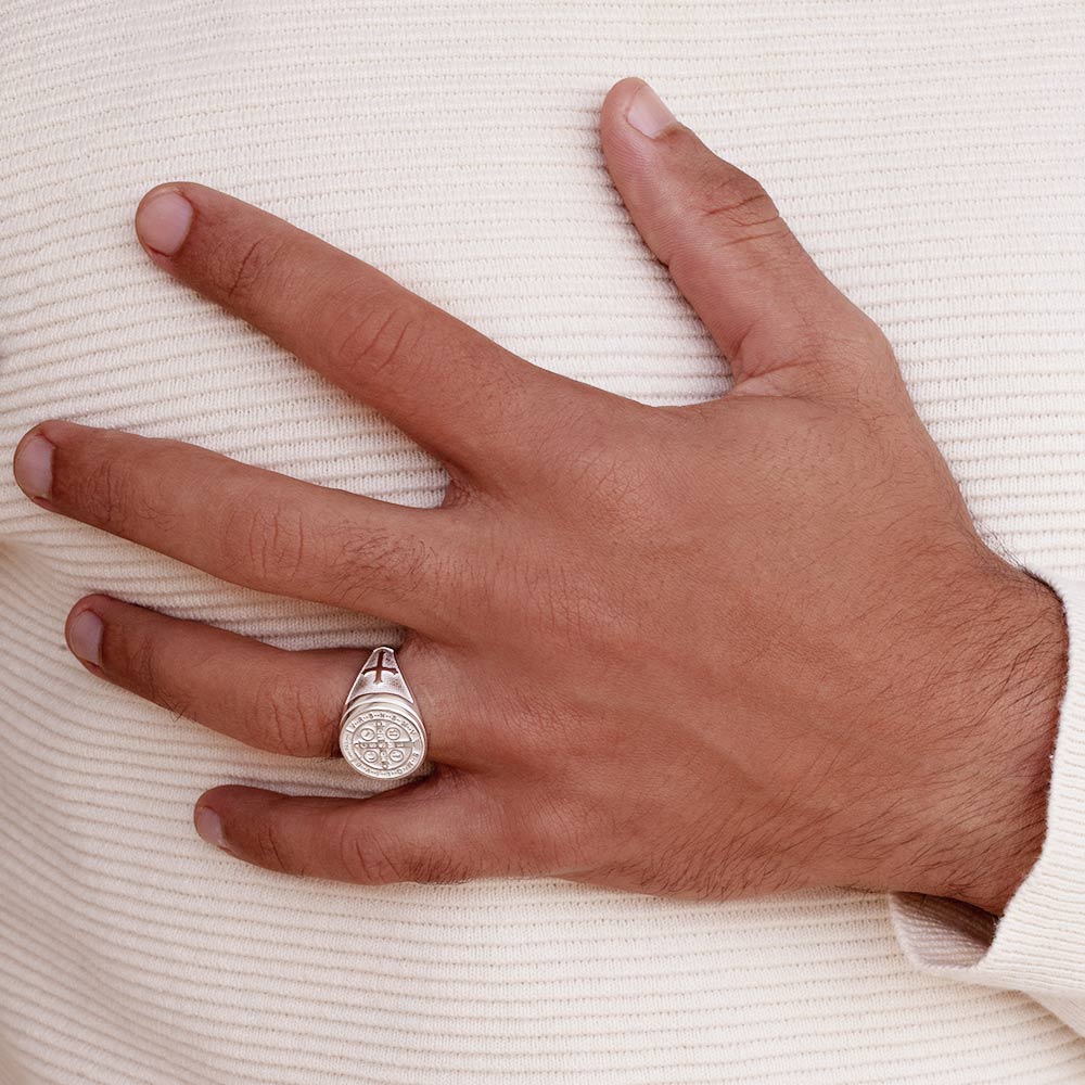 MEN’S SILVER 925 SAINT BENEDICT RING