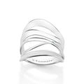 SILVER 925 WHIRLWIND LINES MAXI RING