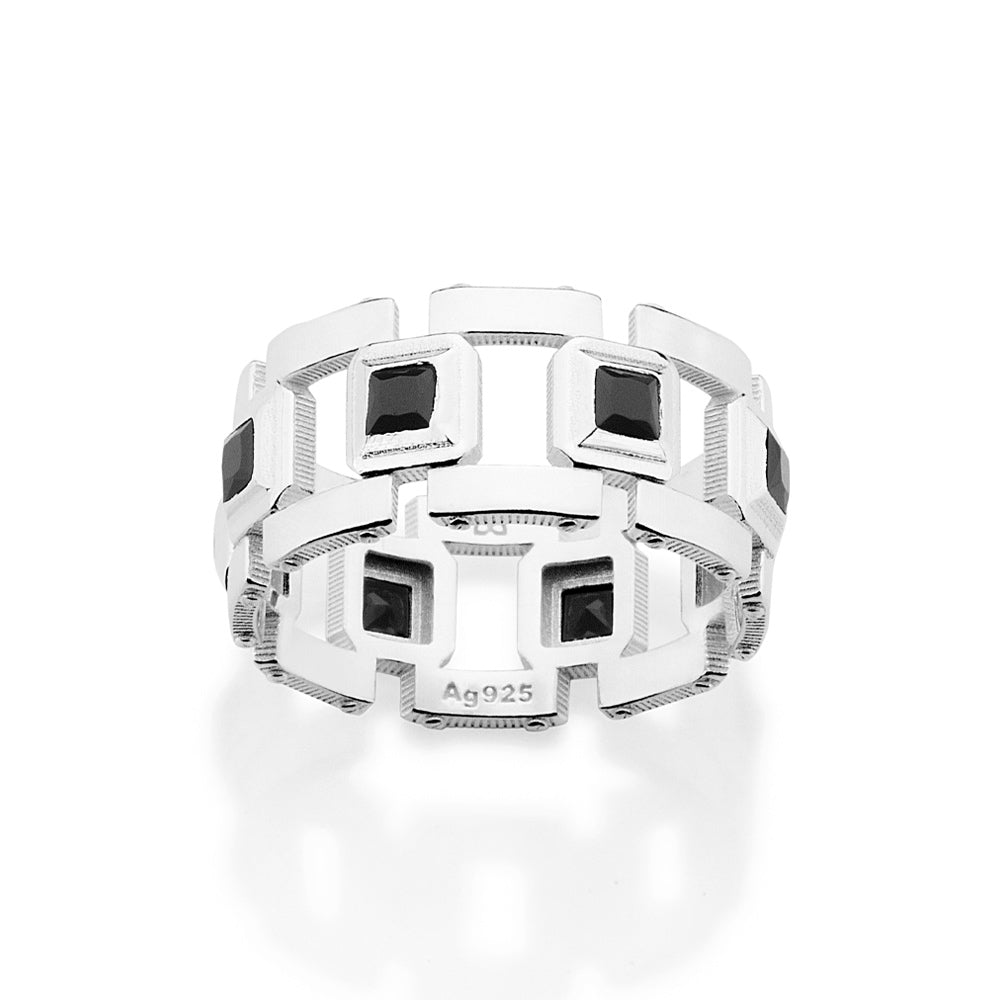 MEN’S SILVER 925 PAVED MAXI RING