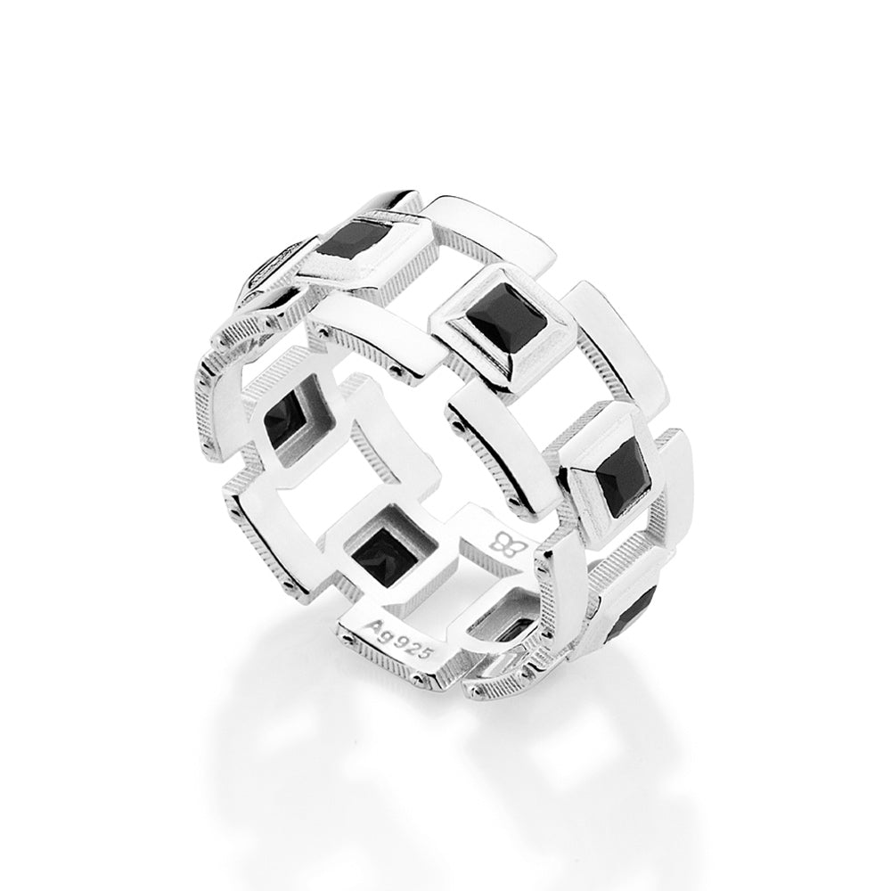 MEN’S SILVER 925 PAVED MAXI RING
