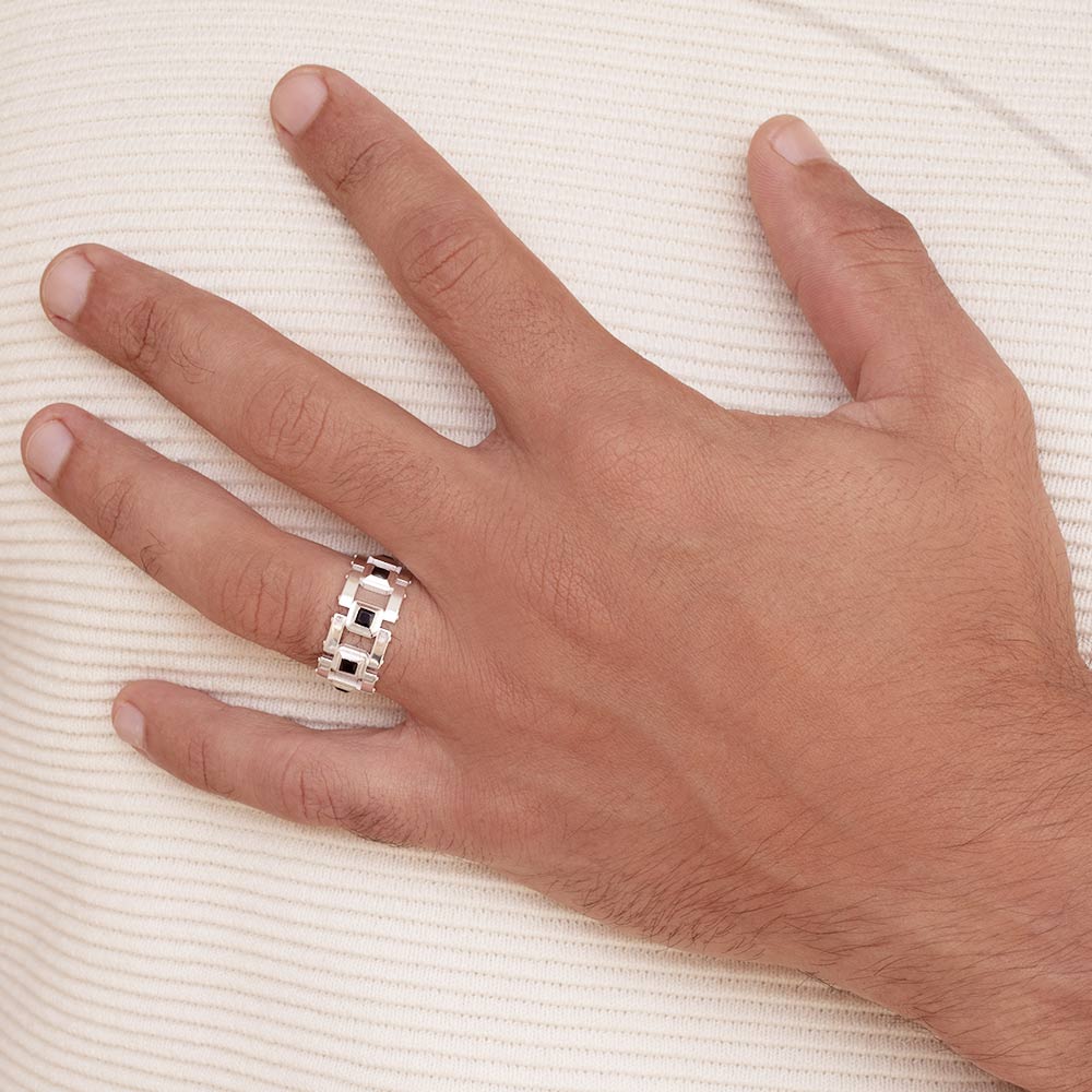 MEN’S SILVER 925 PAVED MAXI RING
