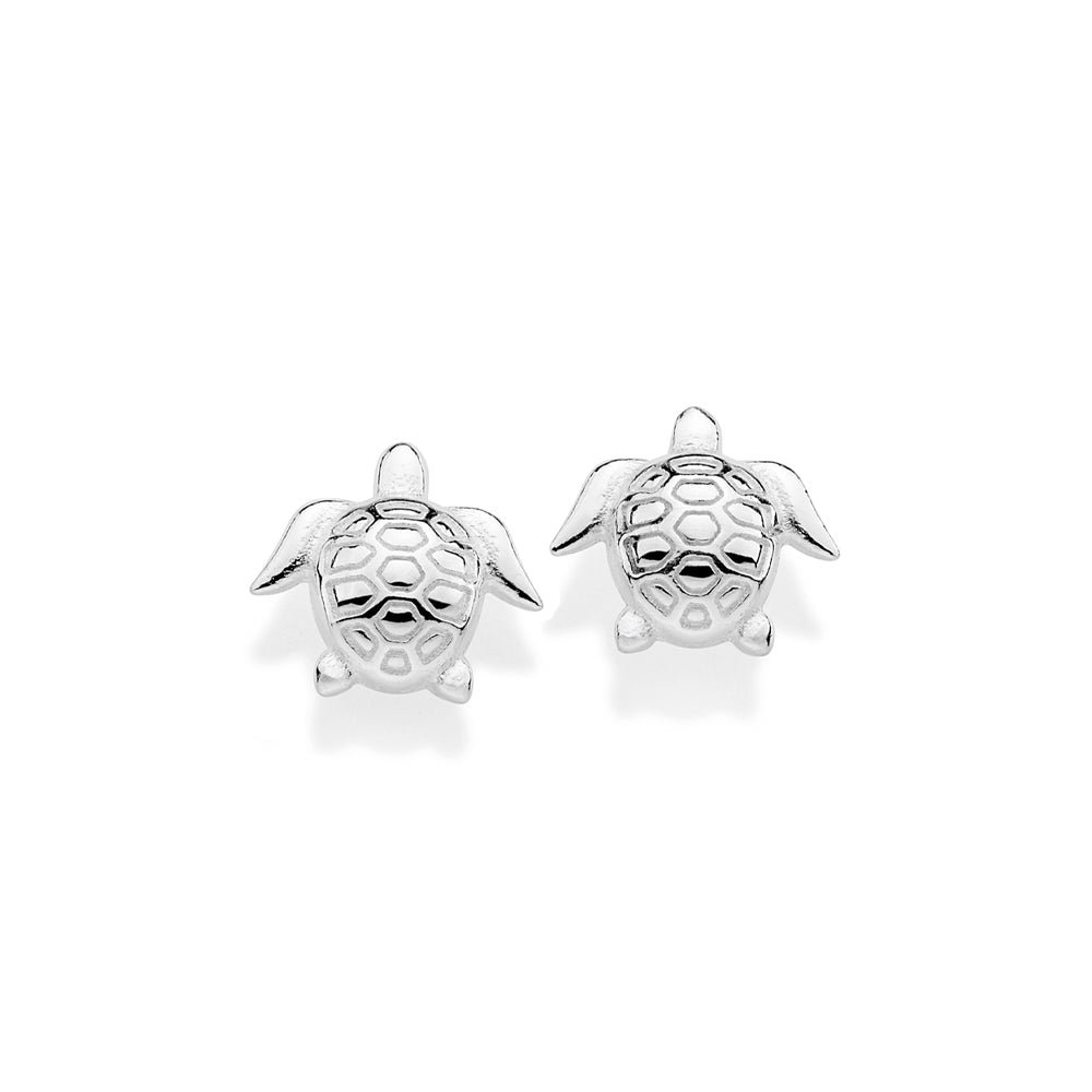 SILVER 925 TURTLE STUD EARRINGS