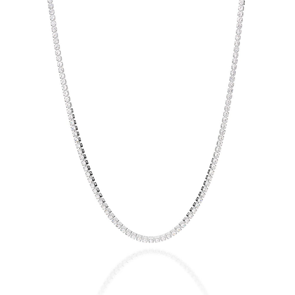 SILVER CHAIN WITH ZIRCONIA