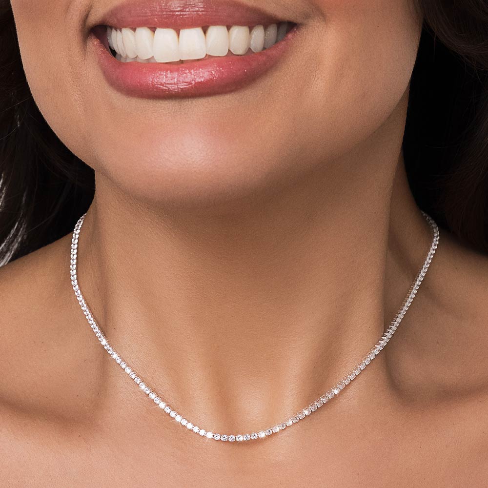SILVER CHAIN WITH ZIRCONIA