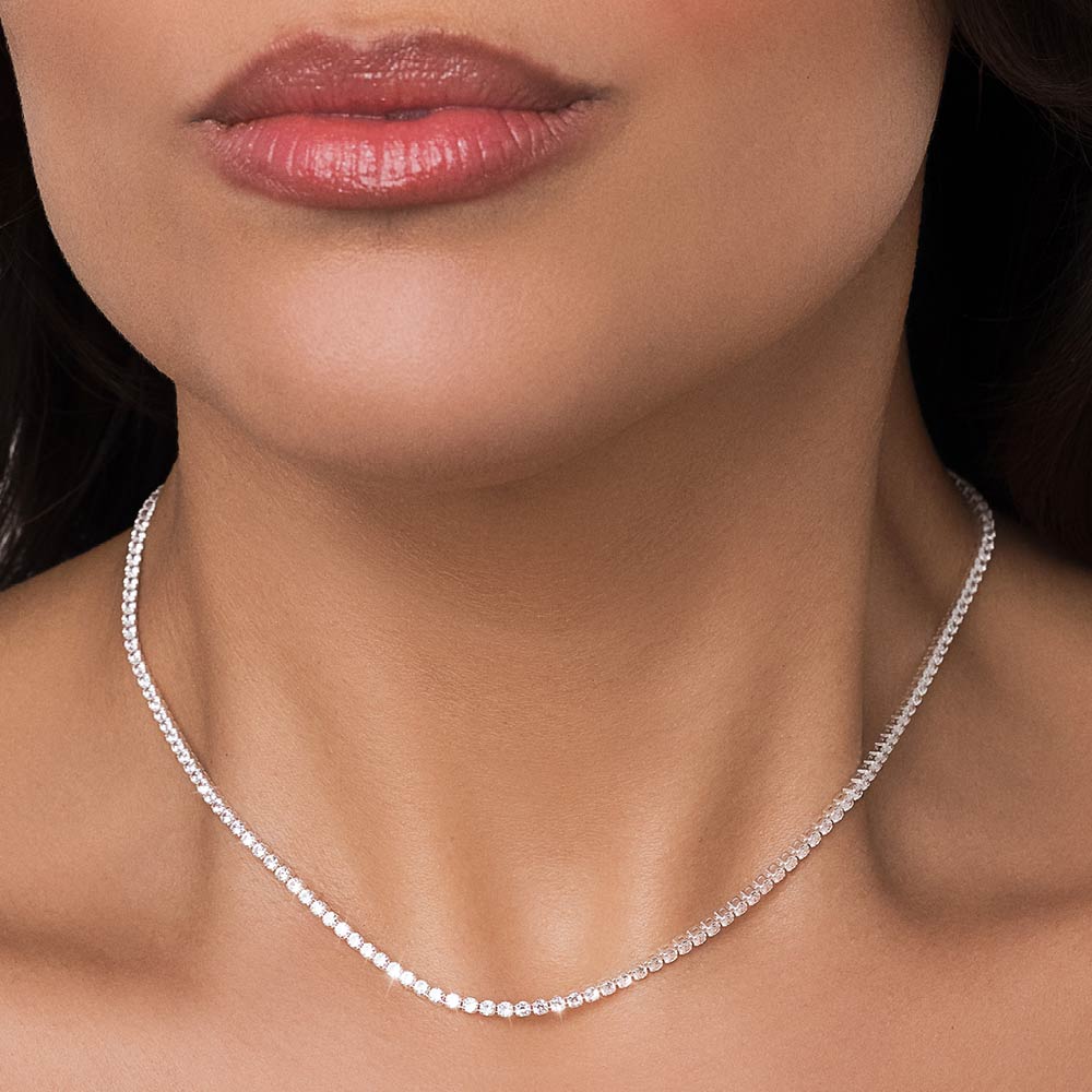 SILVER CHAIN WITH ZIRCONIA