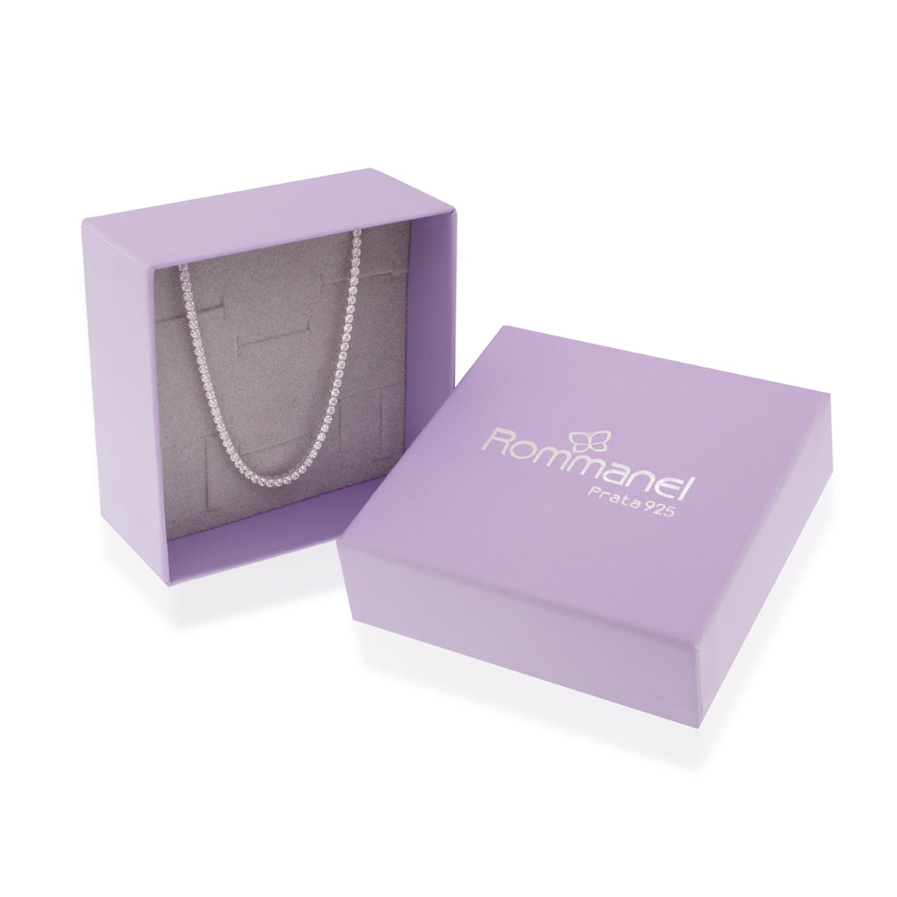 SILVER CHAIN WITH ZIRCONIA