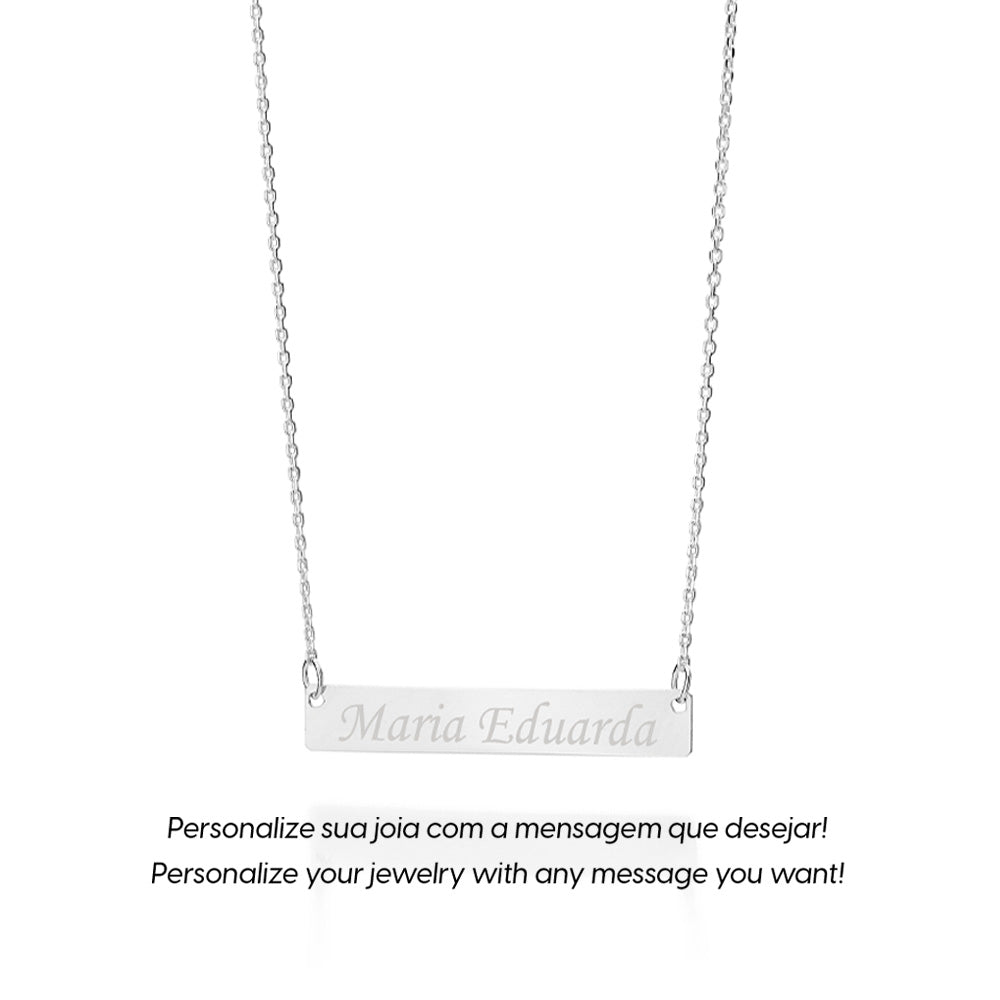 SILVER 925 CUSTOMIZABLE PLAQUE NECKLACE