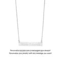 SILVER 925 CUSTOMIZABLE PLAQUE NECKLACE