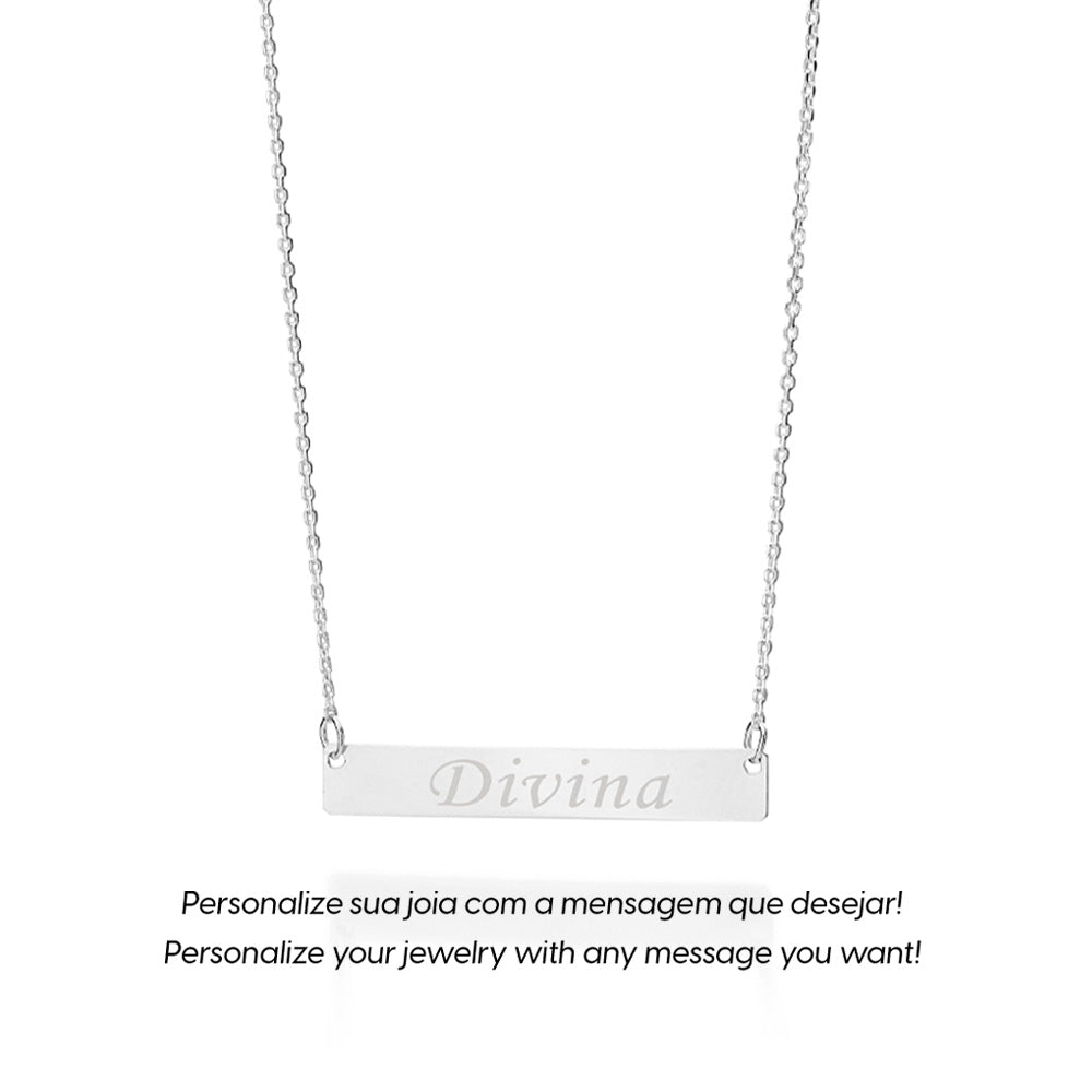 SILVER 925 CUSTOMIZABLE PLAQUE NECKLACE