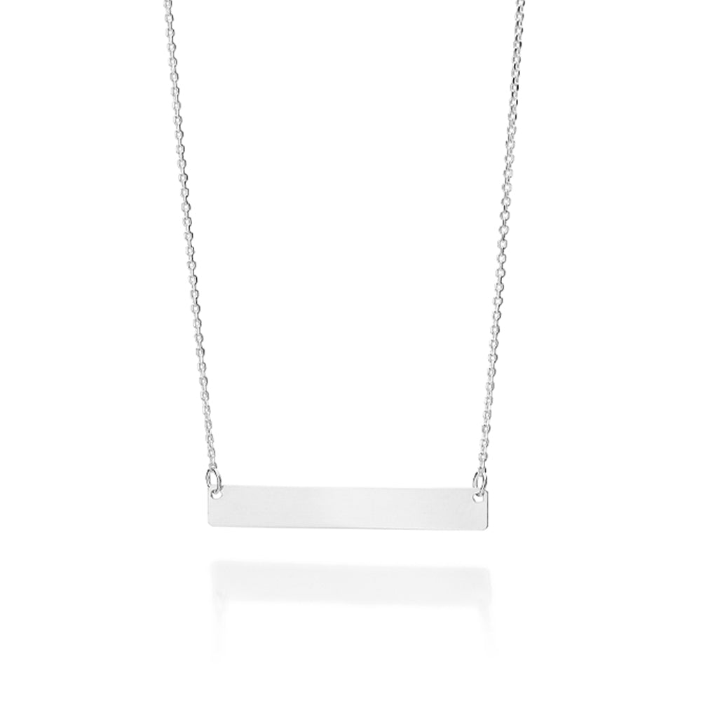 SILVER 925 CUSTOMIZABLE PLAQUE NECKLACE
