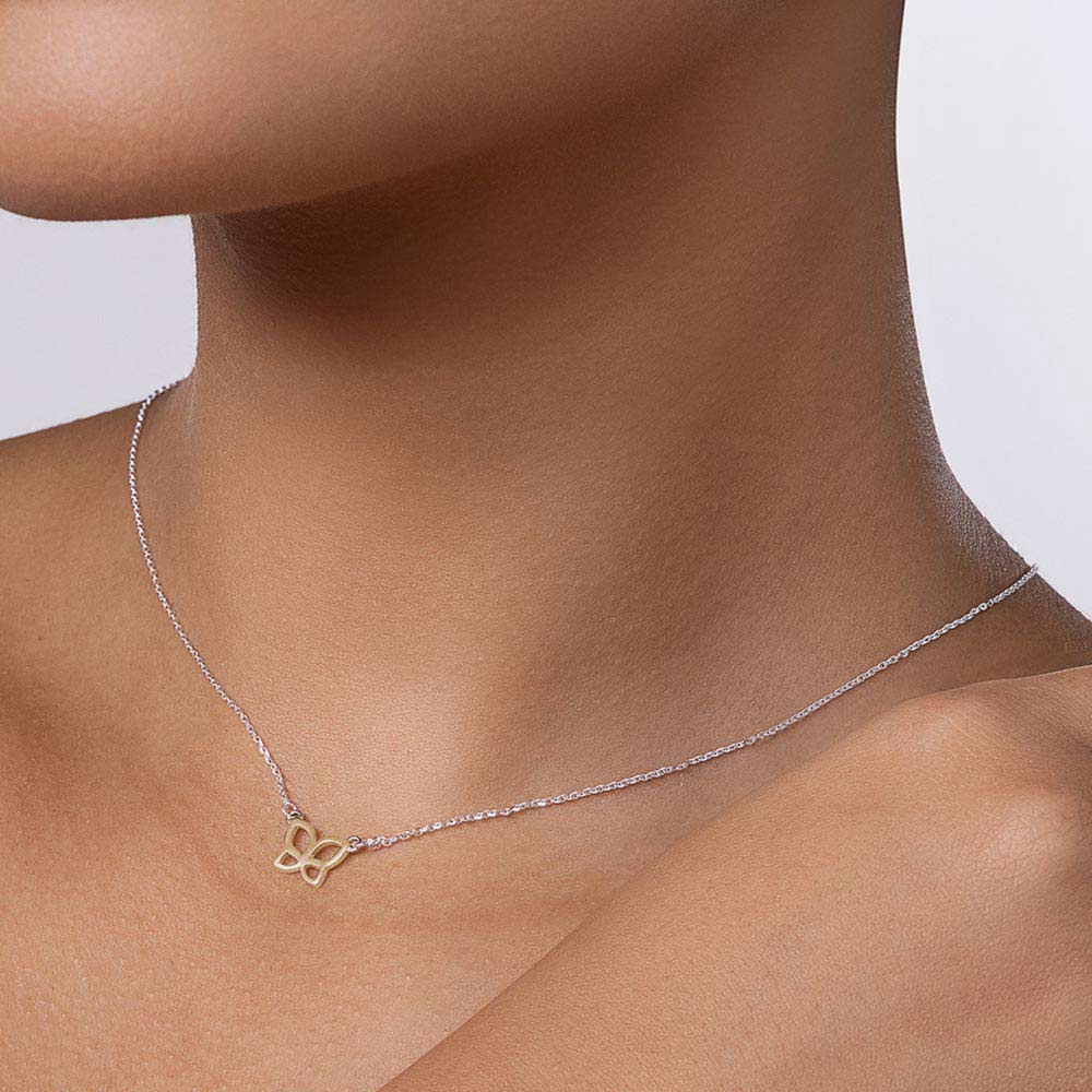 SILVER 925 ROMMANEL BUTTERFLY NECKLACE