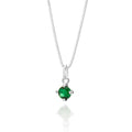SILVER 925 GREEN ESSENTIAL NECKLACE