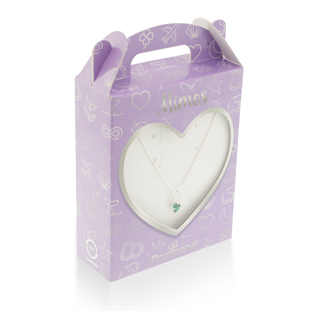 SILVER 925 GREEN ESSENTIAL NECKLACE