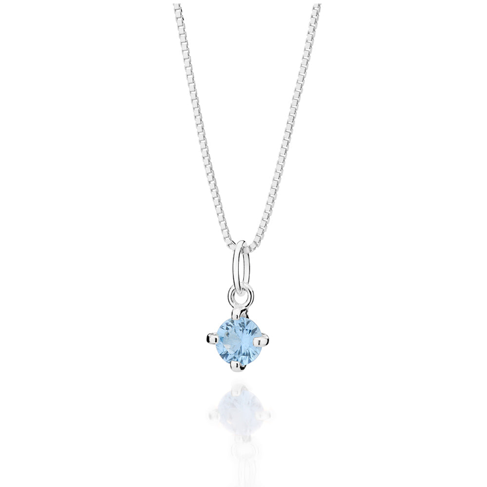 SILVER 925 LIGHT BLUE ESSENTIAL NECKLACE