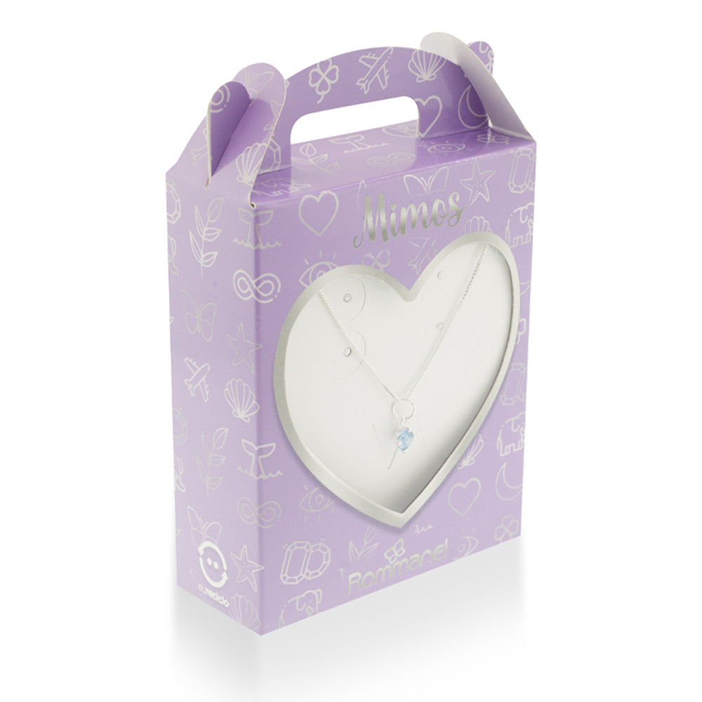 SILVER 925 LIGHT BLUE ESSENTIAL NECKLACE