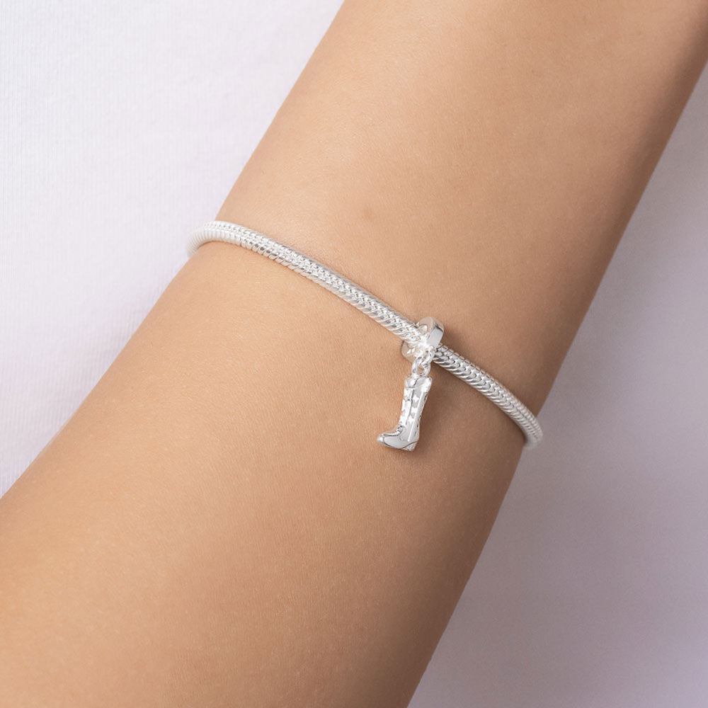 SILVER 925 COWGIRL STEPS CHARM