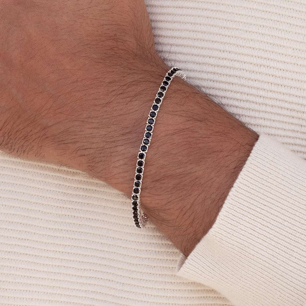 MEN'S SILVER 925 MEDIUM RIVIERA BRACELET