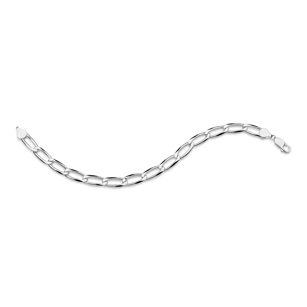 MEN'S SILVER 925 SMALL GROSMET CHAIN BRACELET